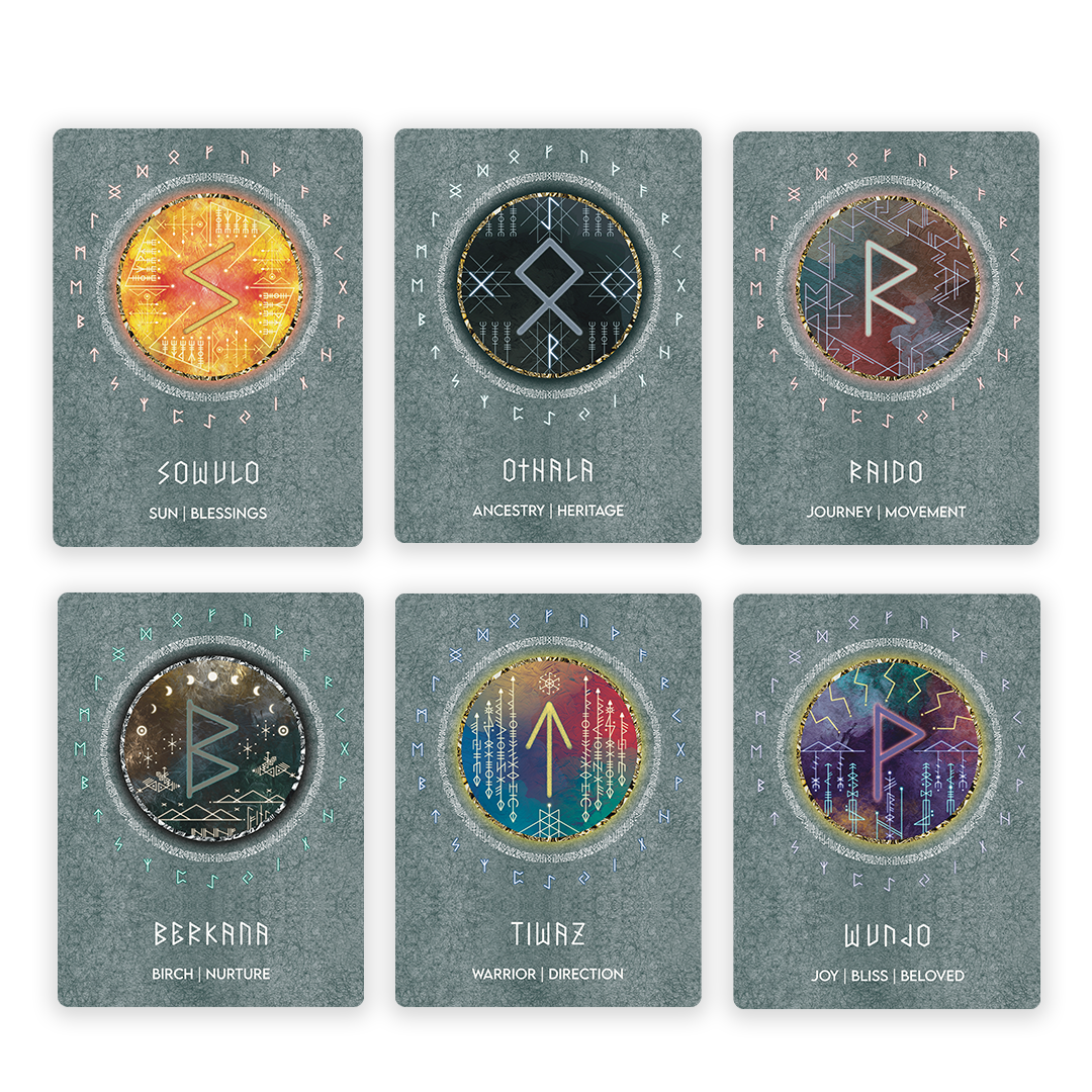 The Runes are an ancient alphabetical system of writing and a sacred system of cosmology for understanding the order of how consciousness evolves. Each Rune sign connects with a specific state of energy and reveals a spectrum of motifs to inspire imagination in the seer, bringing forth realisations through living experience.