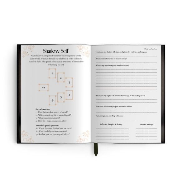 Seasons of Tarot A guided tarot journal with 66 spreads, daily affirmations, and intuitive prompts for self-reflection, transformation, and conscious connection.