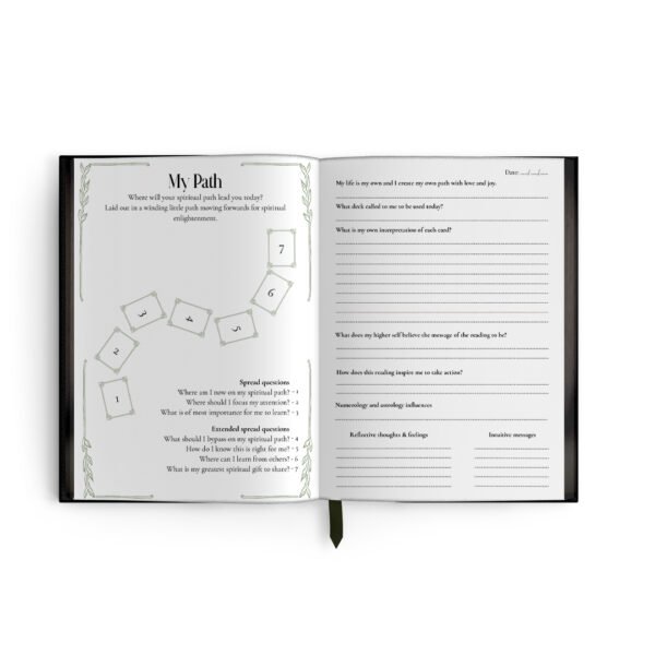 Seasons of Tarot A guided tarot journal with 66 spreads, daily affirmations, and intuitive prompts for self-reflection, transformation, and conscious connection.
