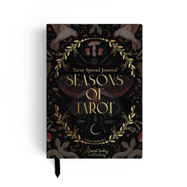 Seasons of Tarot A guided tarot journal with 66 spreads, daily affirmations, and intuitive prompts for self-reflection, transformation, and conscious connection.