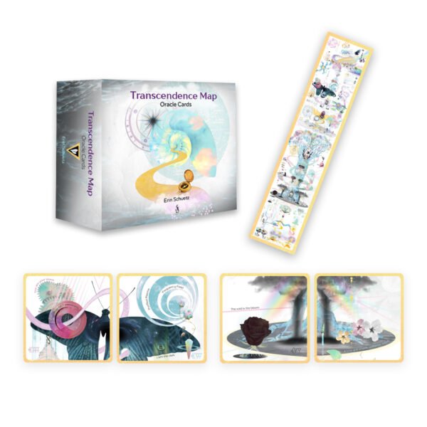 Transcendence Map Oracle Transcendence Map Oracle is a multidimensional 44-card deck with poetry, symbolism, and a scroll to activate deep soul remembrance and intuitive decoding.