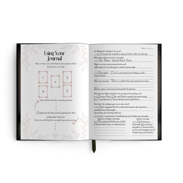 Seasons of Tarot A guided tarot journal with 66 spreads, daily affirmations, and intuitive prompts for self-reflection, transformation, and conscious connection.